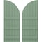 Ekena Millwork Americraft 6-Board (3 Batten) Wood Joined Board-n-Batten Shutters w/ Arch Top, ARW401BQ621X77TGH, PR ARW401BQ621X77TGH - alternate 1